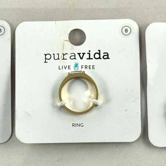 Stackable rings by Puravida. NWOT. On cards. All size 8 - Picture 2 of 6